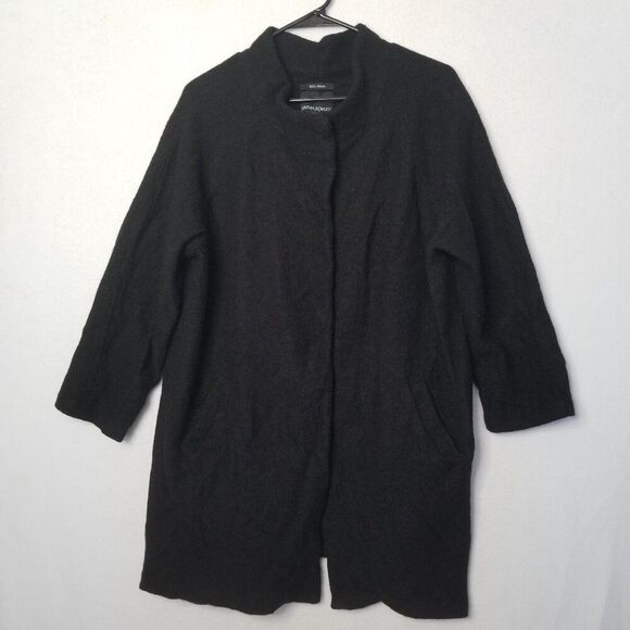 Cynthia Rowley 100% Wool Peacoat Jacket Black 1X - Picture 1 of 8